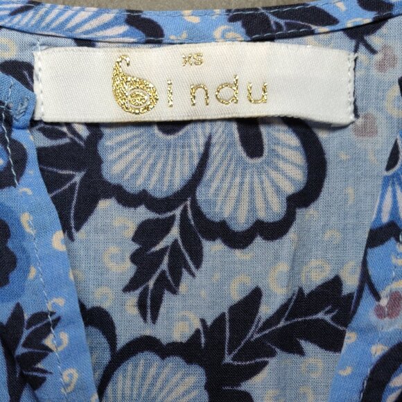 Bindu Blue Floral Maxi Dress SIZE XS - Picture 7 of 8